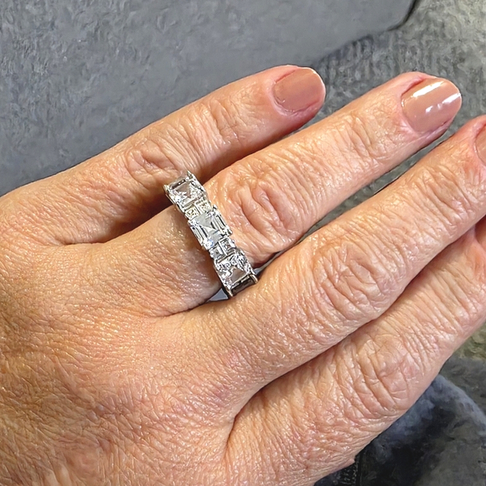 Sterling Silver Size 7 Wedding Eternity Band Ring